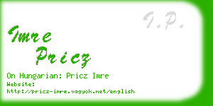 imre pricz business card